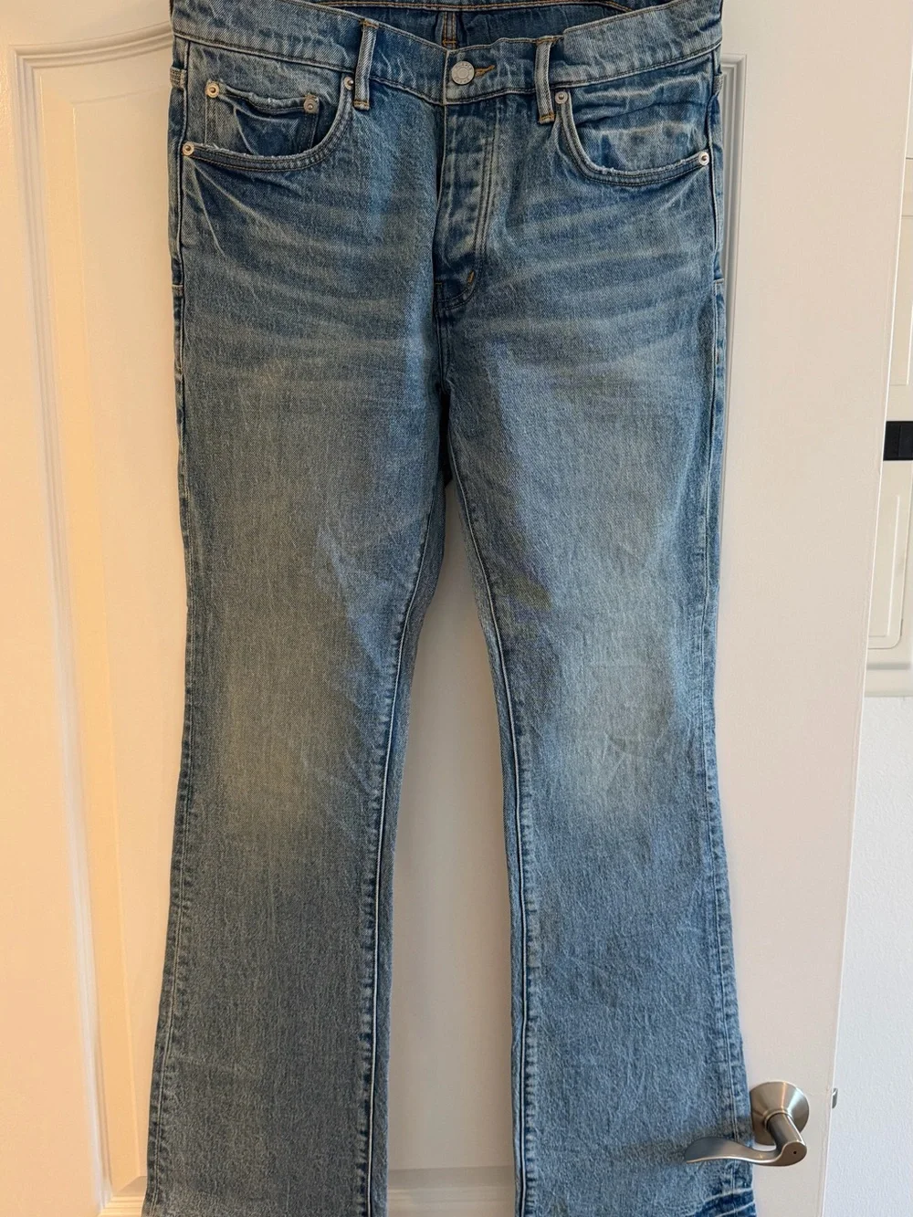 Men’s Bootcut Jeans in Light Blue Denim